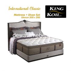 Bed Set Size 200 - KING KOIL International Classic 200 Set  - FREE Mattress Protector